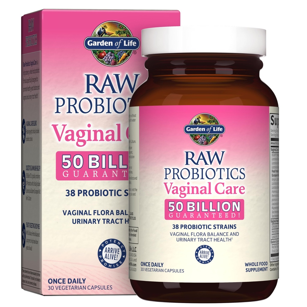 생명의 정원 익지않는 Probiotics 질 배려 - 50억 CFU - 38의 Probiotic Strains - 질 & Urinary Tract Health* - 30의 채식 캡슐을 지원합니다