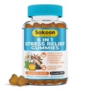 6-in-1 스트레스 완화 Gummies 60ct - Ashwagandha, GABA, L-theanine, Lemon Balm, Chamomile, Black Cumin Seed Nigella Sativa와 함께 Aids Relaxation. 개량된 깊은 잠, 합동 지원 - 60 gummies