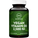 MRM 영양 채식 비타민 D3 2,500 IU | 뼈 + 면역 건강 | lichens에서 만든 | 칼슘 흡수 지원 | Vegan + Vegetarian Friendly | 60 서빙