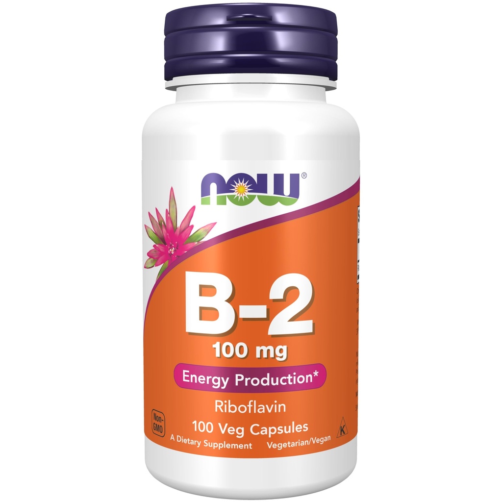 NOW 식품 보충제, 비타민 B-2 (Riboflavin) 100 mg, 에너지 생산 *, 100 Veg 캡슐
