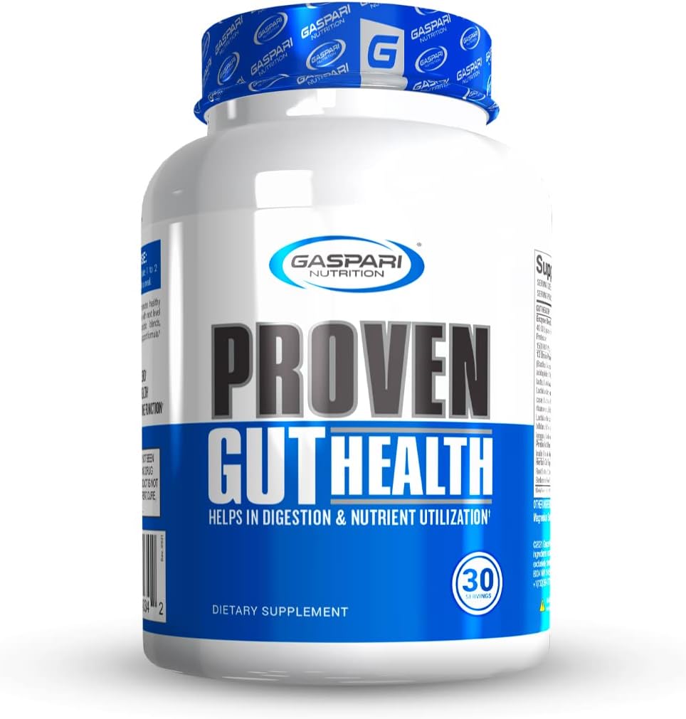 Gaspari Nutrition Proven Gut Health는 건강한 소화, Prebiotics 및 Probiotics, Sports Digestion 및 Nutrient Utilization (30 인분)을 촉진합니다.