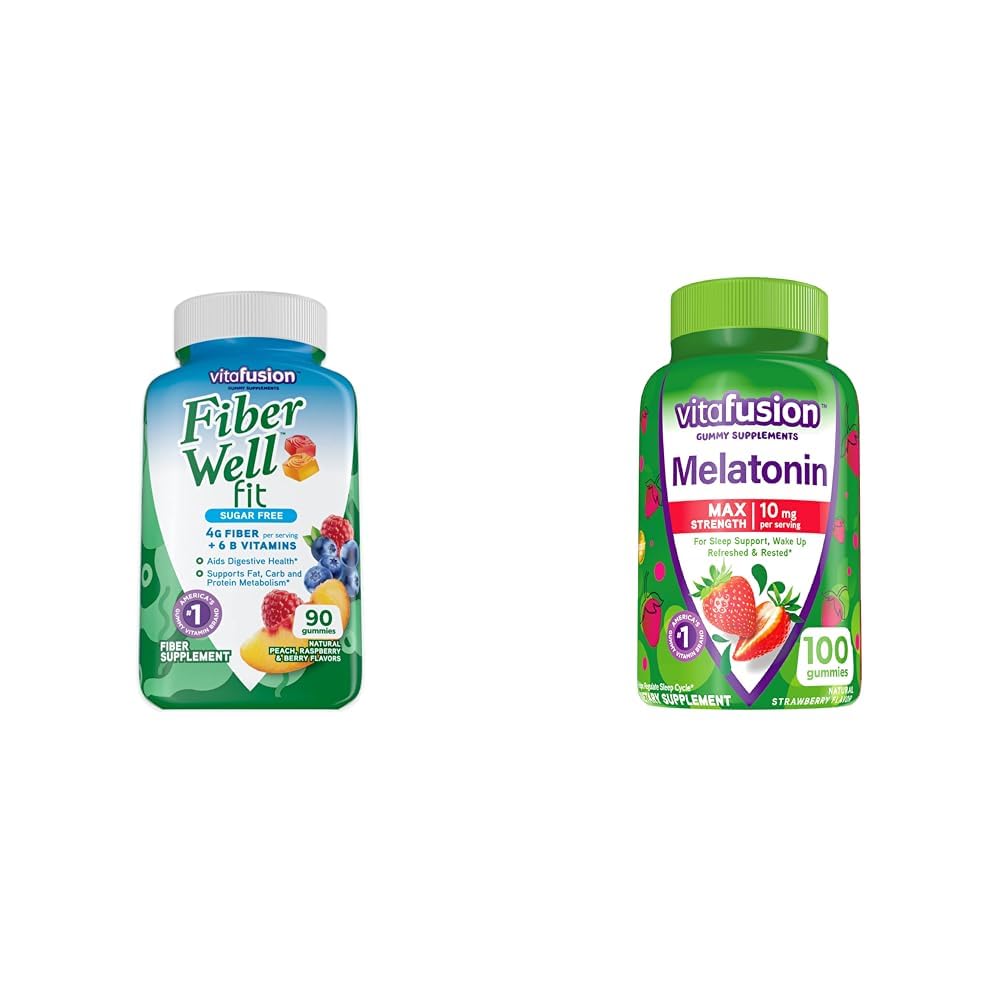 Vitafusion 섬유 잘 적합 Gummies 90 조사와 최대 힘 Melatonin Gummies 100 조사