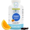 Liposomal 비타민 C 1000mg 핵심 Med 과학, 270 Softgels - 건강한 피부를 승진시키는 비 GMO 자연적인 Liposomal 비타민 C 보충교재 - 성인을 위한 면역 체계 승압기, 지원 교원질 형성