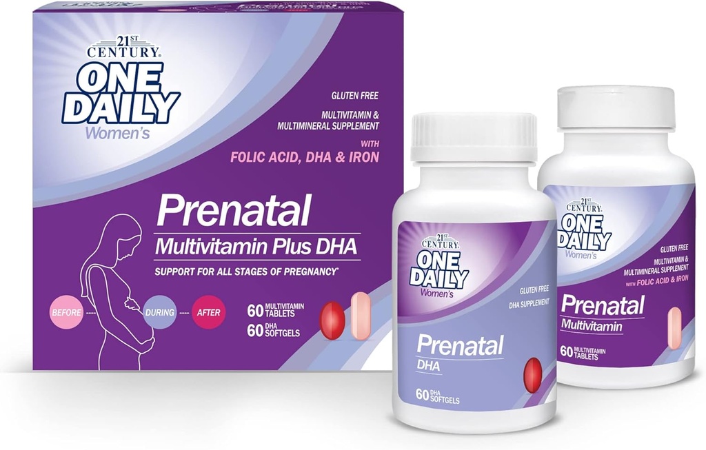 DHA, 정제 및 Softgels, 120 조사를 가진 21 세기 Prenatal