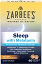 Zarbee's Melatonin 5mg, L-Theanine + GABA 수면 보충은 평화로운 수면, 자연적인 오렌지 풍미, 성인 연령 12를 위한 Chewable 정제, 60 조사를 승진시키기 위하여