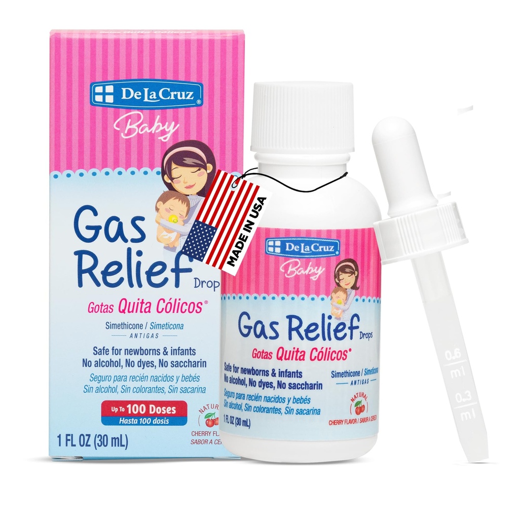 아기를위한 가스 드롭 - Simethicone과 Quita Cólicos Infant Gas Relief Drops - Newborns 1 FL을위한 안전한 코릭 드롭. OZ. (30 mL)