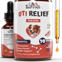 자연적인 개 UTI 치료 - 개 UTI - 개 Urinary Tract 감염 치료 - UTI 개 치료 - 개 UTI 보충 - 개 UTI 크랜베리 - 개 크랜베리 보충 - 1 fl oz - 바콘 맛