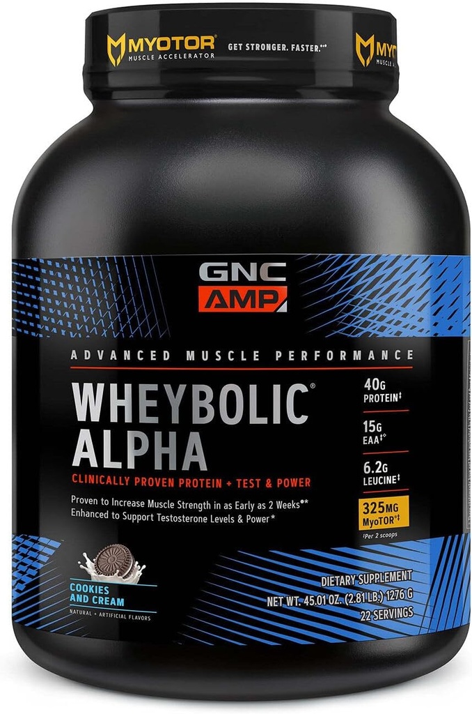GNC AMP Wheybolic Alpha with MyoTOR- Cookies and Cream (22 서빙)