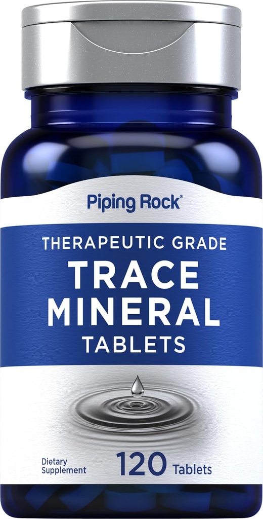 Piping Rock Trace Minerals | 120 정제 | 치료 급료 | 남자와 여자를위한 알약 | 비 GMO, 글루텐 무료