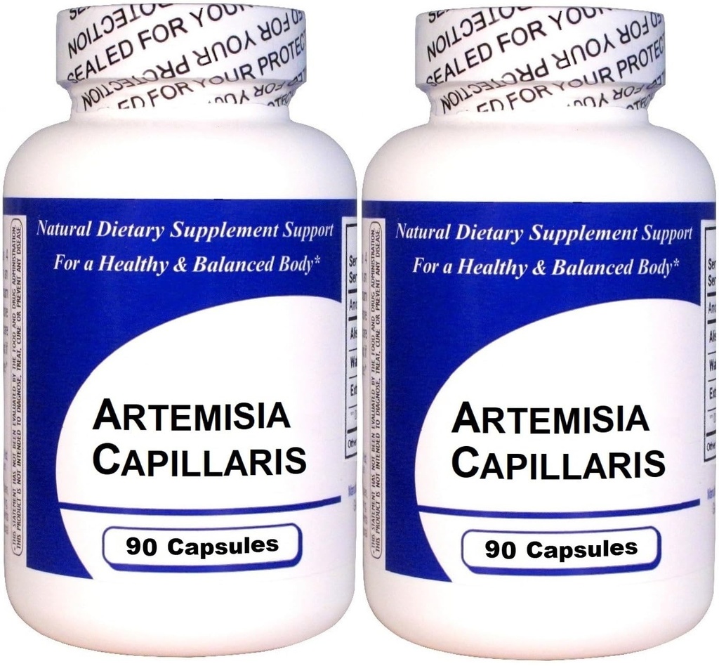 Artemisia Capillaris (90 캡슐) - 집중된 초본 추출물 - 규정식 보충교재 - 2 팩