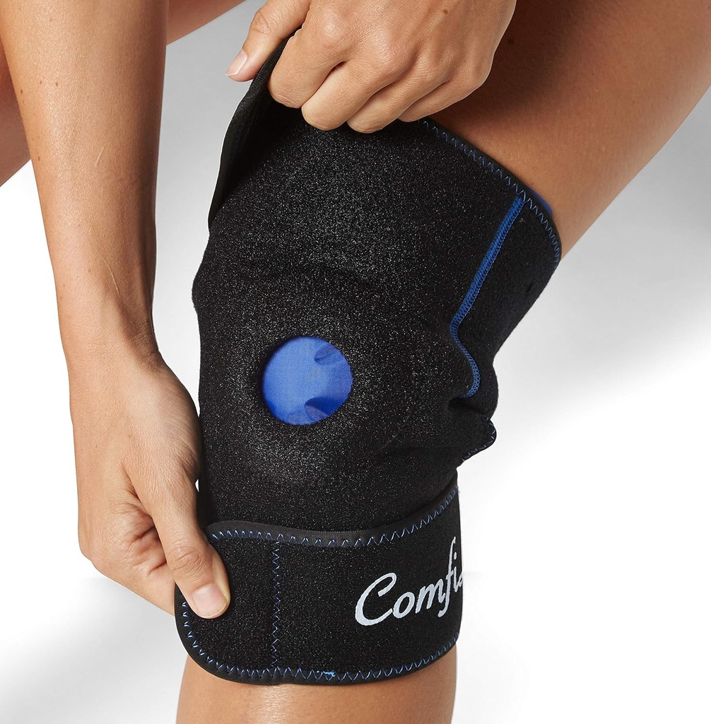 ComfiLife 무릎 얼음 팩 포장 재사용할 수 있는 뜨거운 & 찬 치료 젤 팩 Injuries, 고통, 수술, 관절염, Meniscus 및 더 많은 것을 위한 조정가능한 압축 지원
