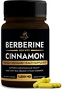 버클리 cinnamon과의 보충 | Berberine HCL 1,200mg Plus Ceylon Cinnamon from Sri Lanka for Heart Health, 체중 감량 및 면역 지원 | Non-GMO, Lab Tested, Zero Fillers | 120ct.