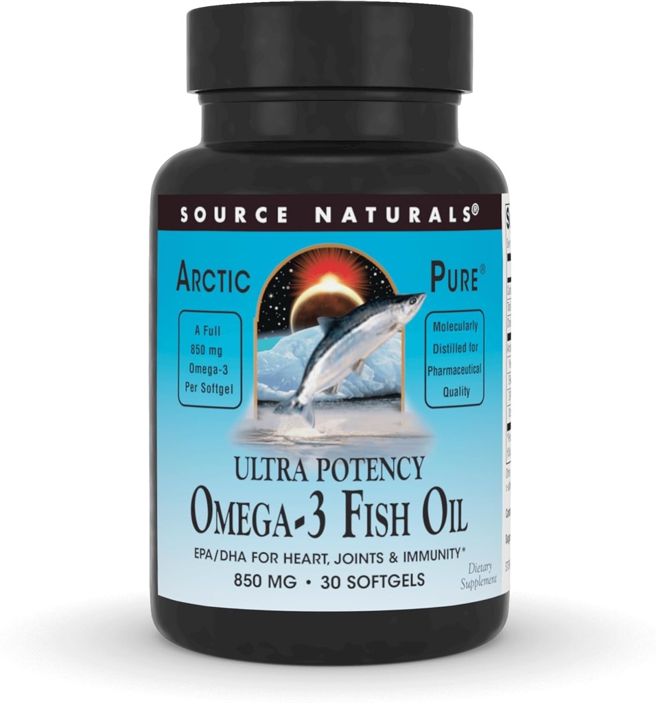 근원 자연적인 ArcticPure 매우 힘 850 mg Omega-3 물고기 기름 - 30 Softgels