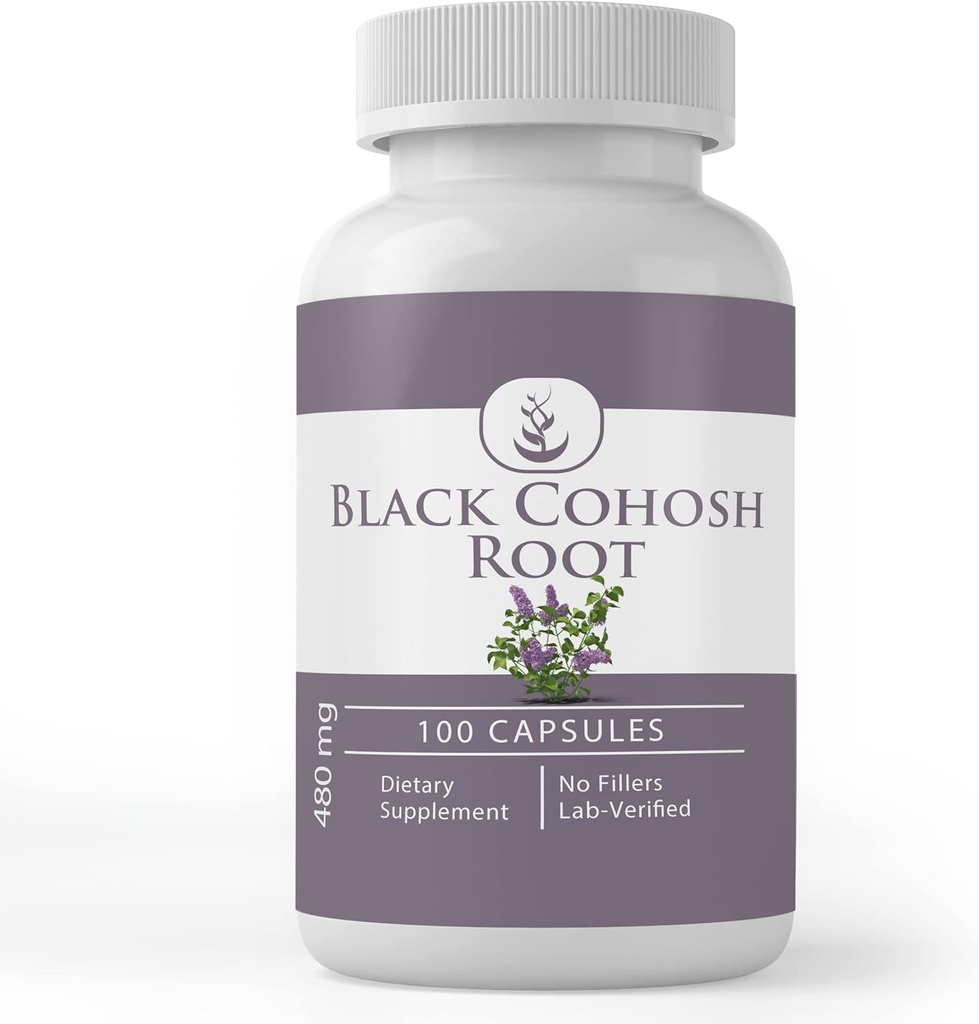 순수한 본래 성분 검정 Cohosh 뿌리, (100의 캡슐) 항상 순수한, 첨가물 없음 또는 충전물, 실험실 Verified
