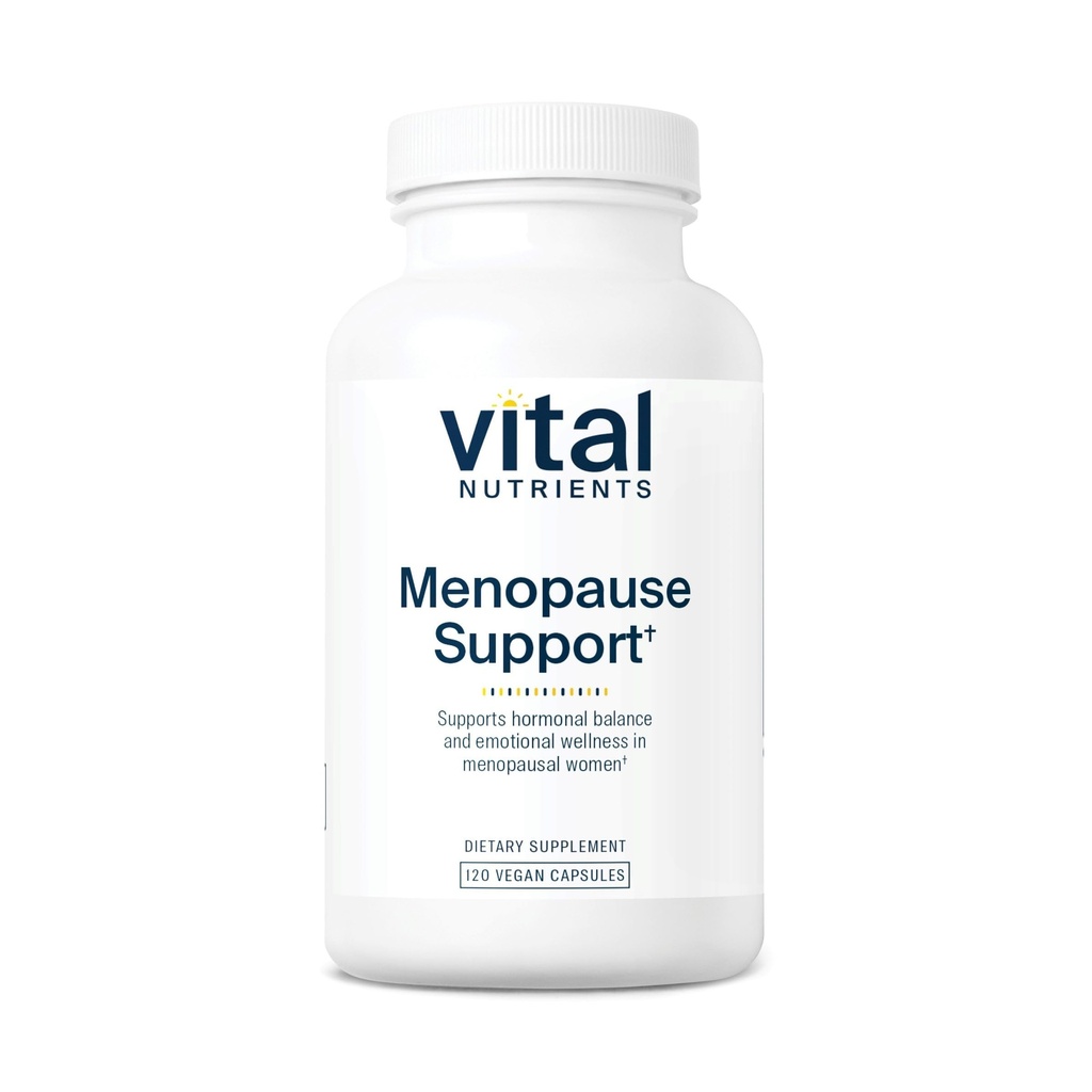 Vital Nutrients Menopause 지원 | 여성을위한 Vegan Supplement | 호르몬 밸런스 지원을위한 블랙 코호시와 Vitex Tree Berry와 초본 복합체 * 글루텐, 낙농장, 콩 무료 | 120 캡슐