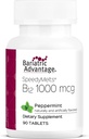 Bariatric 이점 B-12 Speedy 녹는, 비타민 B12 1000 mcg 보충교재, 영양 지원을 위한 Folic 산의 200 mcg를 가진 빠른 녹는 - Peppermint, 90 조사