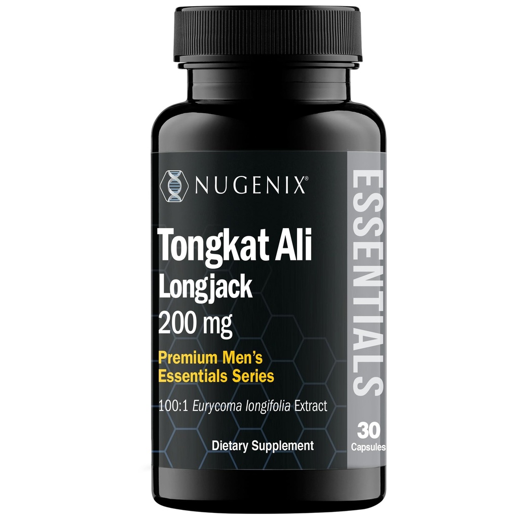Nugenix Essentials Tongkat Ali for Men, 남성 건강 지원, Longjack Eurycoma Longifolia 추출물, 30ct