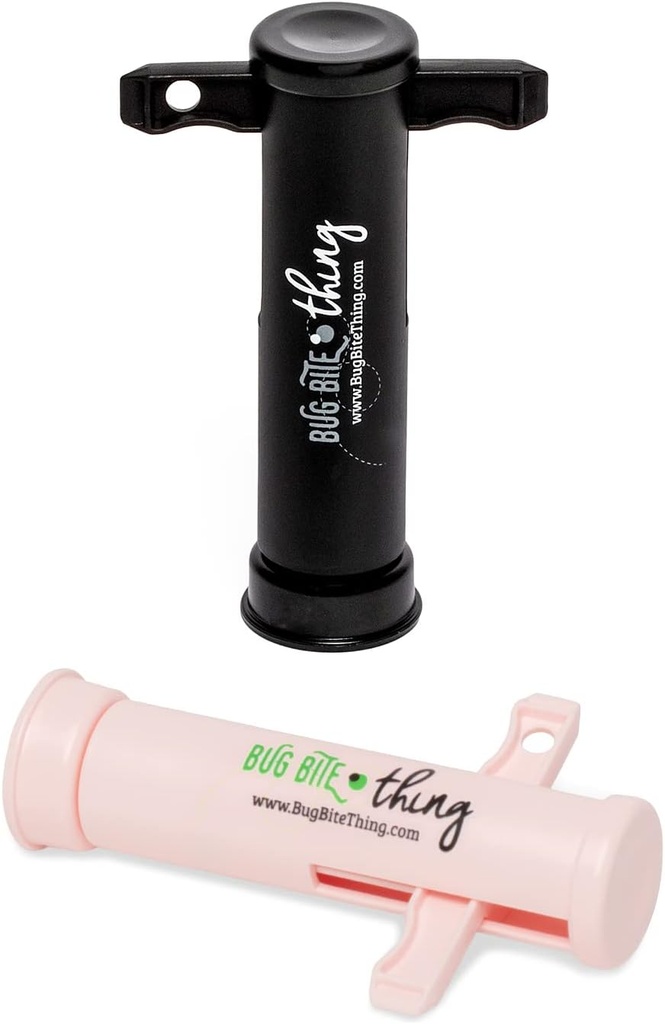 버그 Bite Thing 흡입 도구 - 버그 비트 및 Bee/Wasp Stings, 자연 곤충 Bite 구호, 2-Pack, 1 블랙 / 1 핑크