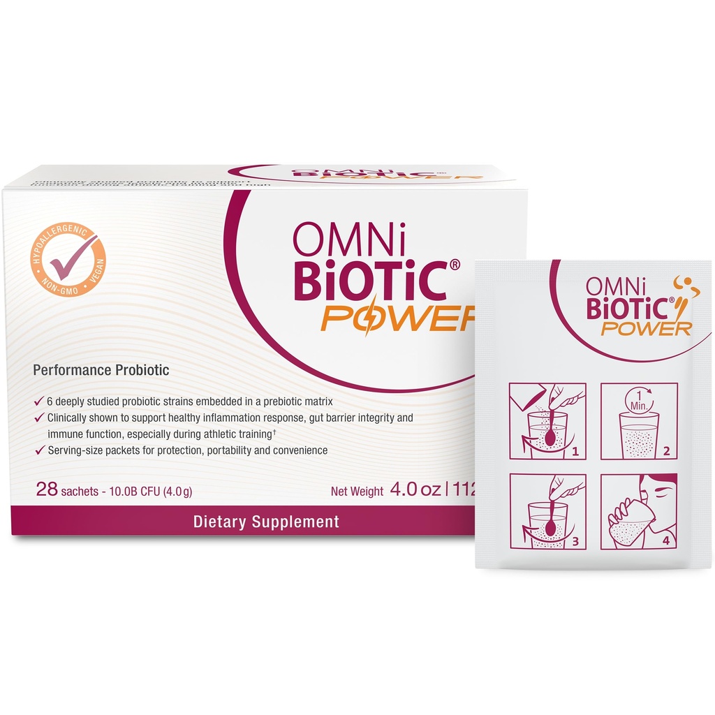 Power High Performance Daily Probiotic Supplement - Active Lifestyle 용 마그네슘 시트 레이트가있는 Probiotic 분말 - Gut Health, Muscle Recovery 및 Energy 지원 - Vegan, Non-GMO (30 서빙)