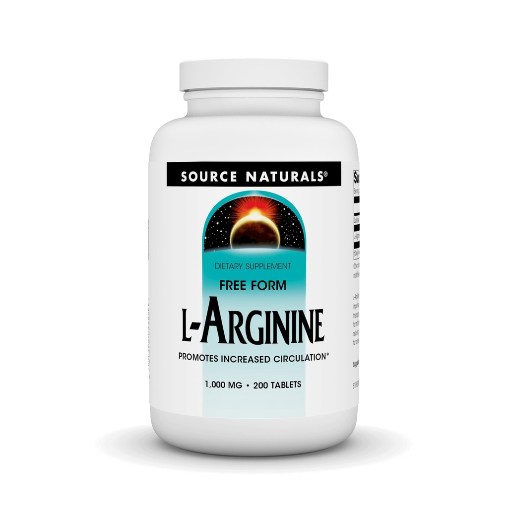 Source Naturals L-Arginine 무료 Form* - 1000 mg, 200 정제