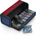 Pill 주최자 2 시간 하루, Am Pm Twice Daily Pill Case, Detachable Large Travel Pill Box 7 일, 주간 Pill Container for Vitamin Medicine Supplement Fish Oil (Red and Blue)
