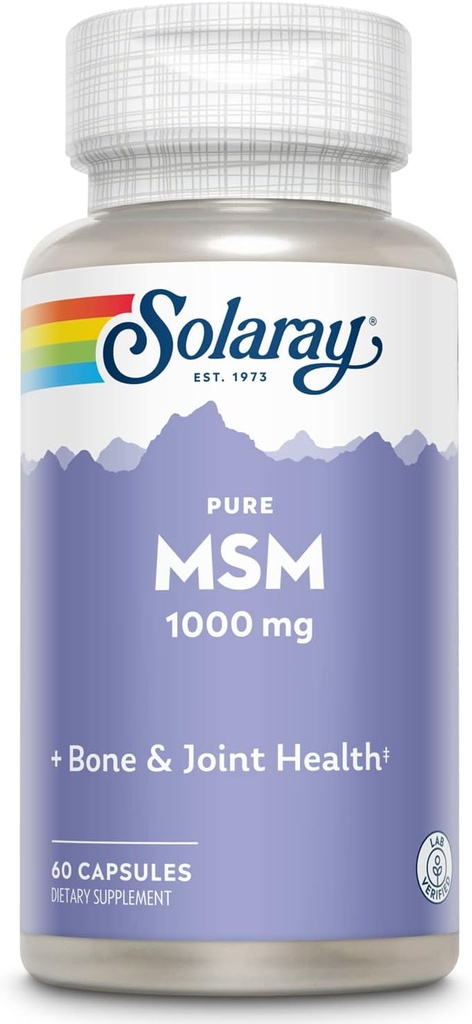 SOLARAY 순수한 MSM 캡슐, 1000 mg의 60 조사