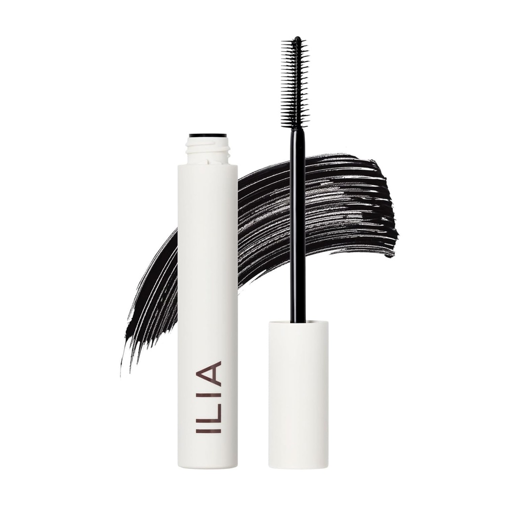 ILIA - Limitless Lash Mascara | 경량화, 노르싱, 길이화, 리프팅 | Flake + Smudge-Resistant | Non-Toxic, Cruelty-Free, Ophthalmologist-Tested, Sensitive Eyes (Soft Black) 안전