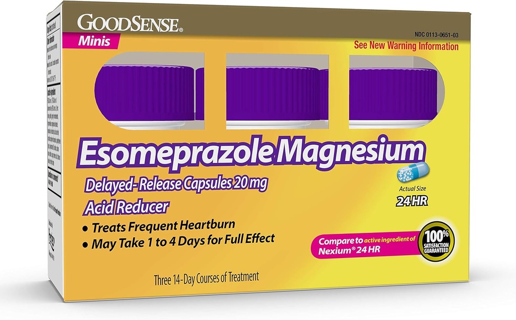 GoodSense Esomeprazole 마그네슘 Delayed-Release 소형 캡슐, 20 mg의 산성 흡진기, 42 조사