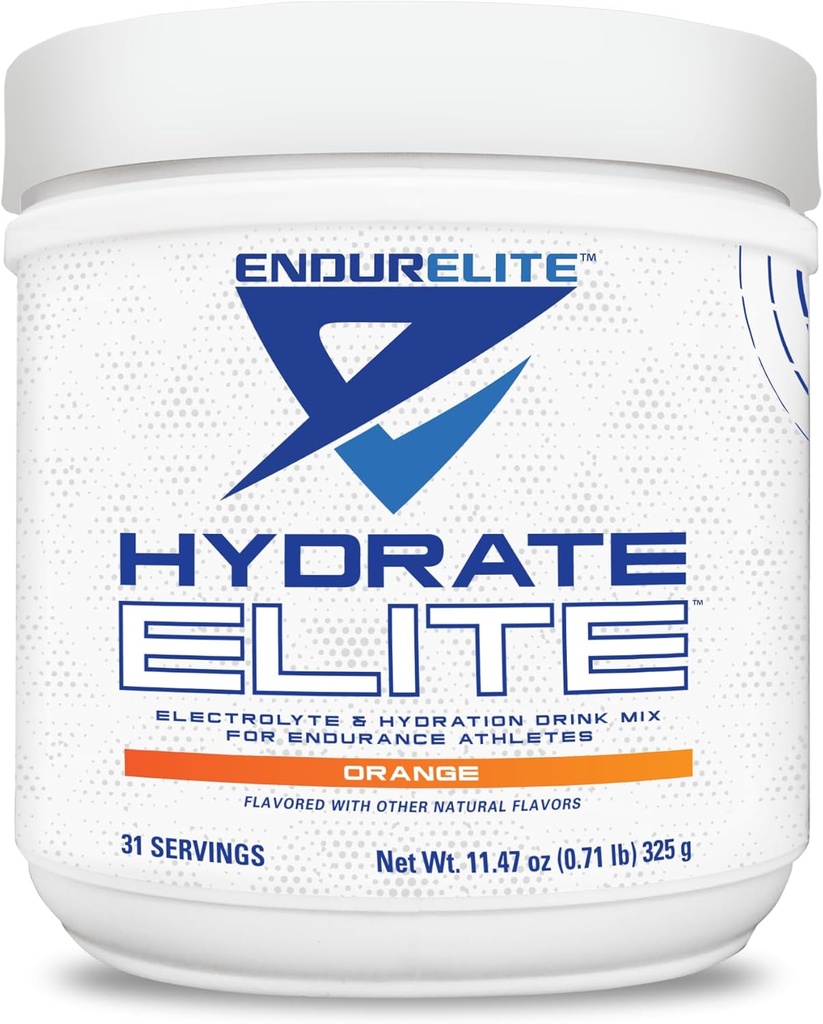 EndurElite Hydrate Elite – Electrolyte Powder – Endurance Athletes에 대한 Instant Hydration & Electrolytes – Hydration Powder Mix – 오렌지 – 31 서빙
