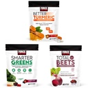힘 요인 더 나은 심황 합동 지원 보충교재 & 더 똑똑한 녹색 Superfood Chews, 60 연약한 Chews & 합계 Beets 연약한 Chews, 60 Chews