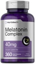 Horbäach Melatonin 40mg Complex | 360 빠른 용해 정제 | 성인 추가 강도 보충 | Chamomile 및 Ashwagandha | 채식주의, 비 GMO, 글루텐 프리