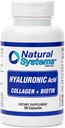 Hyaluronic 산 플러스 교원질과 자연적인 체계에 의하여 Biotin 60 캡슐 - 강화된 흡수를 위한 Acido Hialuronico 캡슐 - 피부를 위한 유압 Hyaluronic 산 보충교재 - 강한 피부, 머리, 못