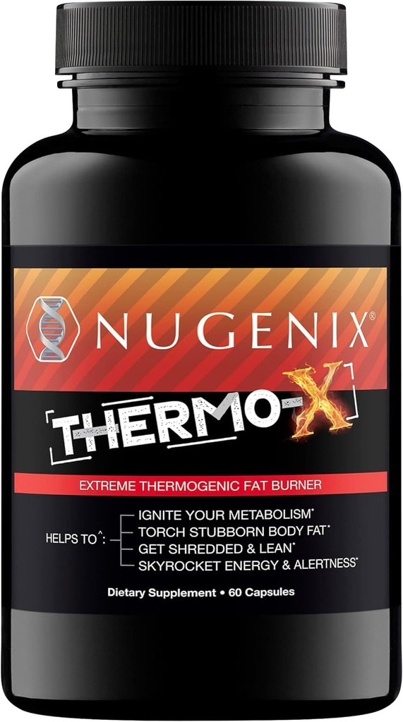 Nugenix Thermo-X : 남성, 극적인 대사 가속기, 60 조사를위한 열성 지방 버너 보충