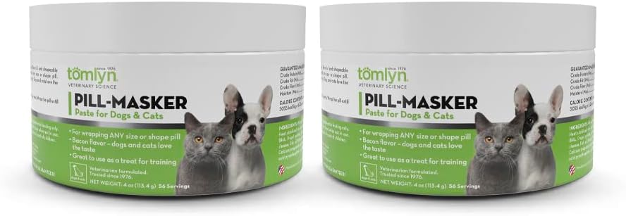 TOMLYN Pill-Masker Original Bacon-Flavored Paste for Dogs & Cats, 4oz, 2 팩