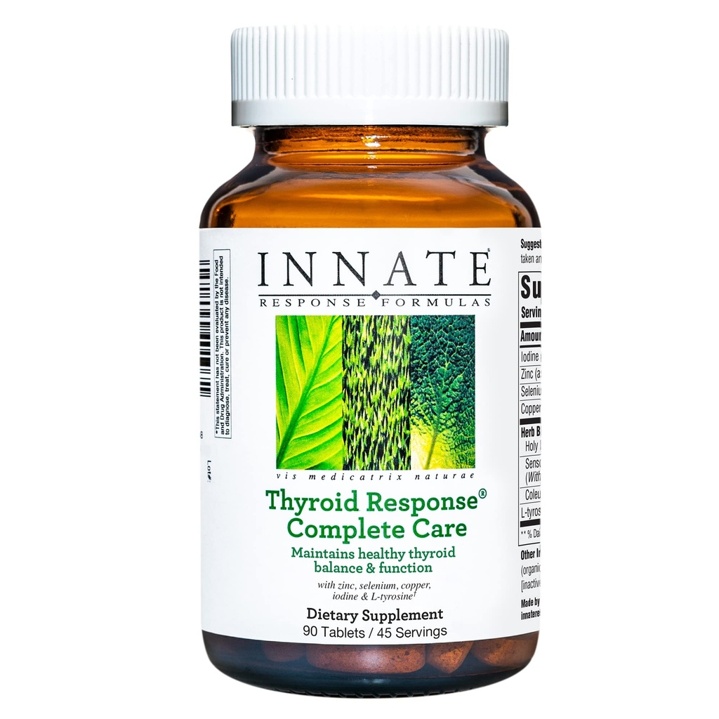 INNATE Response Formulas Thyroid Response Complete Care - Ashwagandha - 최적의 Thyroid Balance 및 Function 유지 - 채식주의 자, 글루텐 프리, 비 GMO - 90 정제 (45 서빙)
