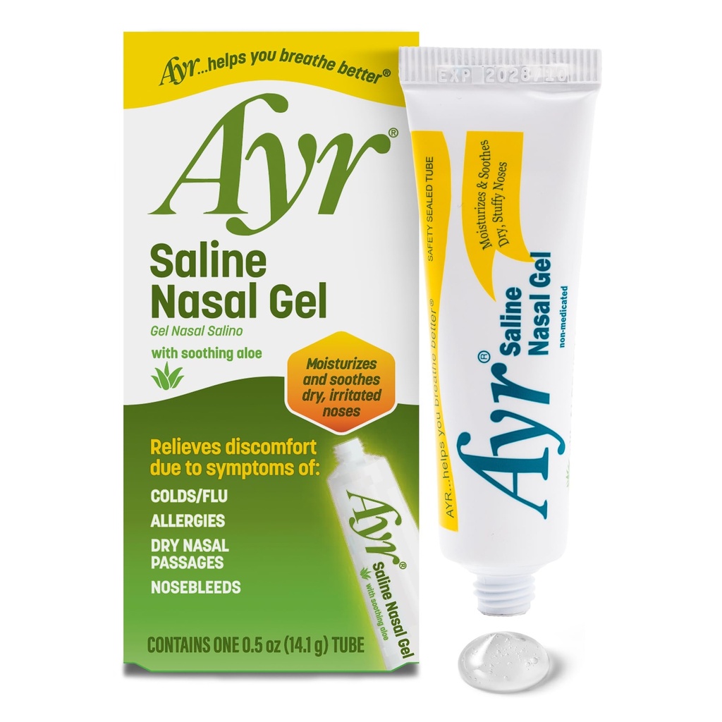 Ayr Saline Nasal 젤, Soothing 알로에와, 0.5 Ounce 관 (1의 포장)