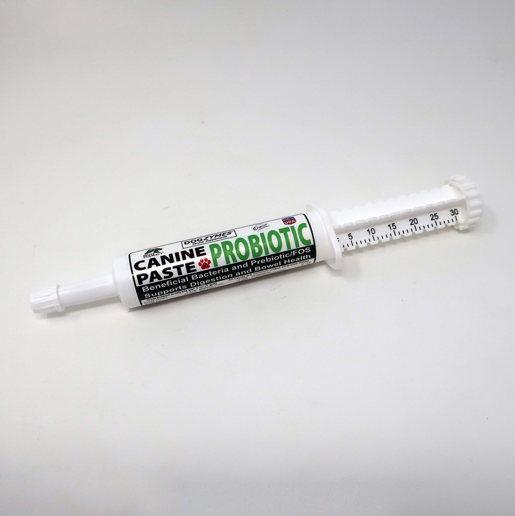 Dogzymes Canine Probiotic Paste Beneficial 박테리아 효소 2.3 억 CFU / gm Saccharomyces boulardii 유기 건조 꿀 분말 (30 그램)