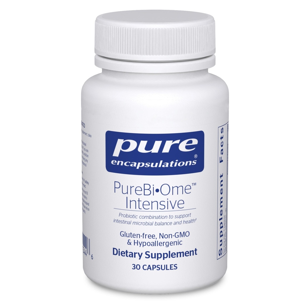 Pure Encapsulation PureBi•Ome Intensive | Hypoallergenic Multi-Strain Probiotic Blend를 지원하여 건강한 Intestinal Microflora Balance | 30 캡슐