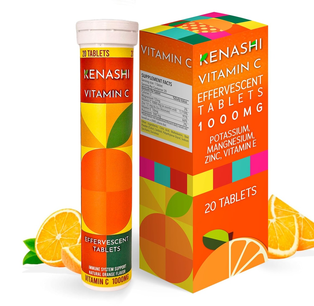 비타민 C 1000mg Effervescent는 아연 칼륨 마그네슘 E 비타민 비타민 C Efervescente 파라 Adulto 아연과 비타민 C 20 정제를 가진 비타민을 메모장에 기입합니다