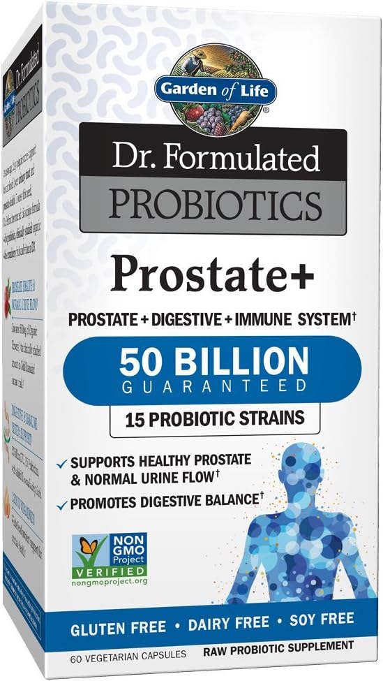 생명 박사의 정원은 Probiotics Prostate +를 공식화했습니다 - Acidophilus 및 Probiotic은 건강한 전립선 및 소화 균형 - 글루텐, 낙농 및 Soy-Free - 60 채식 캡슐을 지원합니다.