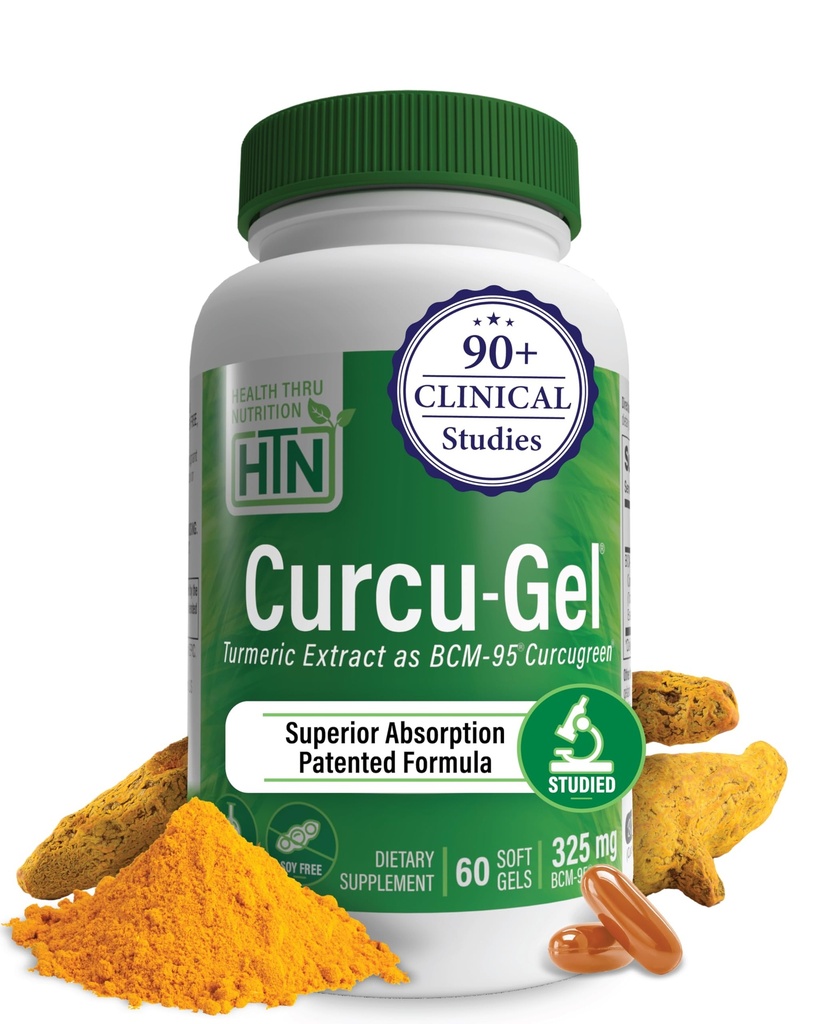 건강 Thru 영양 Curcu-Gel Turmeric Curcumin Complex BCM-95 Softgels, 325mg (60의 포장)