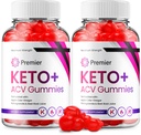 (2 팩) 프리미어 Keto ACV Gummies - 고급 공식 Premiere Keto Plus ACV Gummies Apple Cider Vinegar Premier ACV Dietary 보충 리뷰 남성 여성 (120 Gummies)