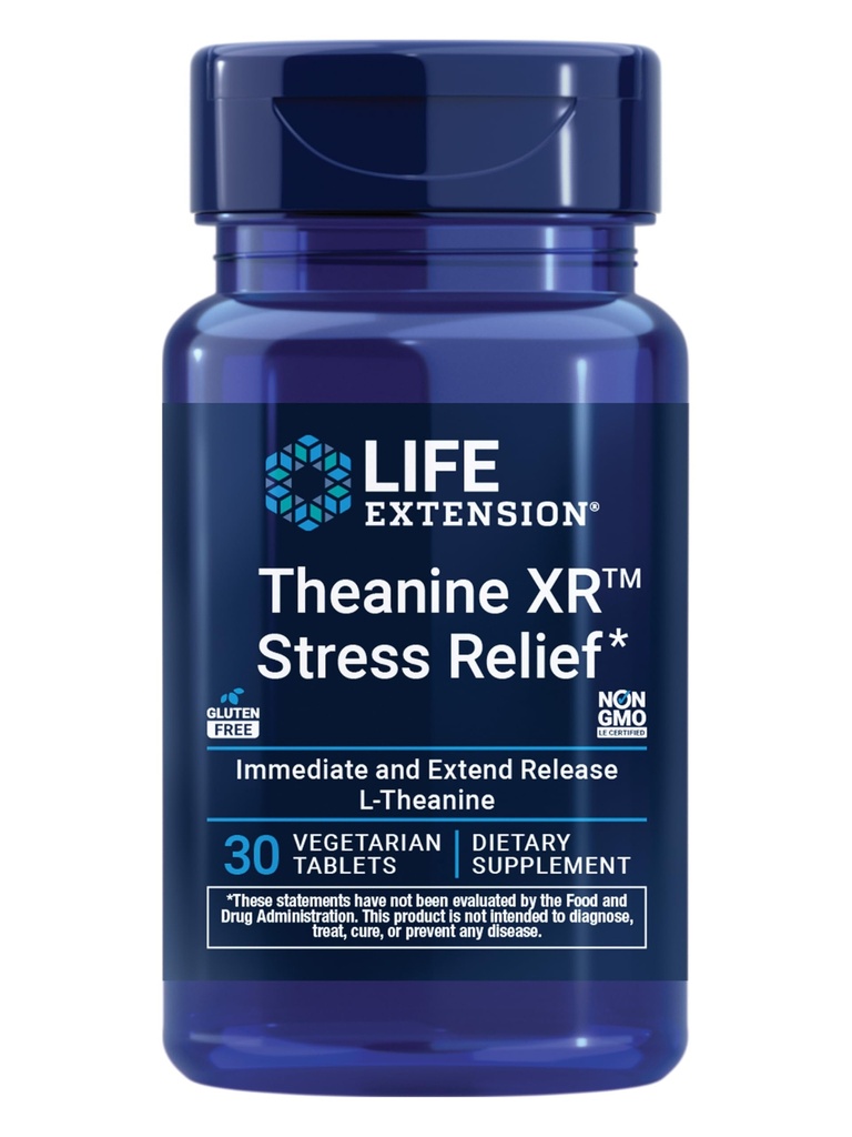 Life Extension Theanine XRTM Stress Relief – L-Theanine – 일상 스트레스에 대한 Calm Response를 촉진 – 비 GMO, 글루텐 프리, 채식 – 30 정제