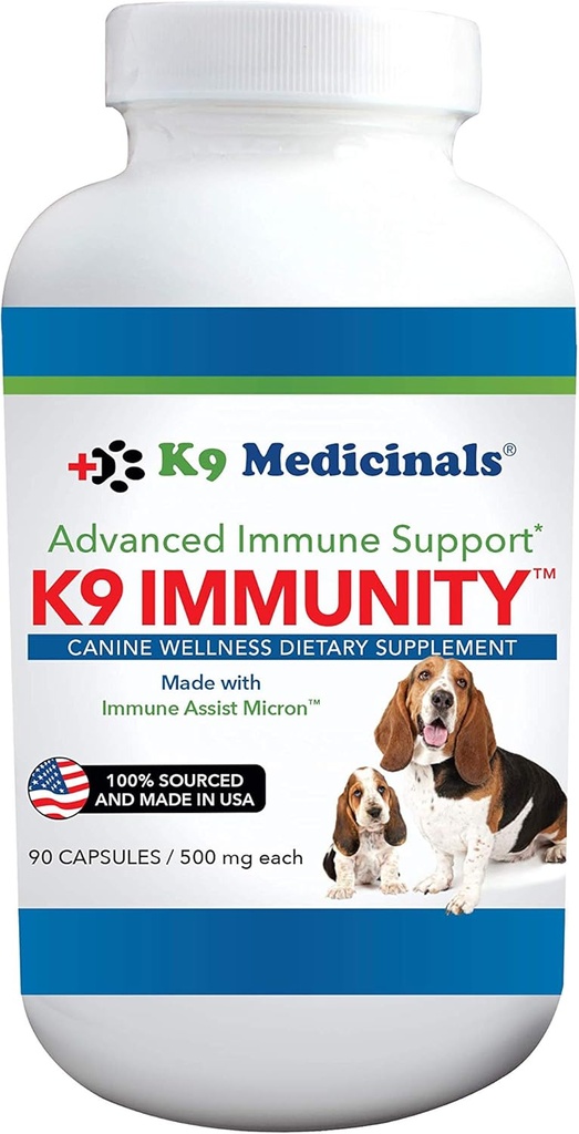K9Medicinals K9 면역 캡슐 - 90의 조사, 백색 (IMS-CAP-90)