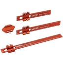목공 통치자, Neitra 3PCS (6/8/12 인치) 금속 포켓 규칙 45° & 30° 측정 정밀도, 슬라이드 스톱 알루미늄 규칙 표시 인치 및 미터 T 유형 스크리닝 통치자 광장