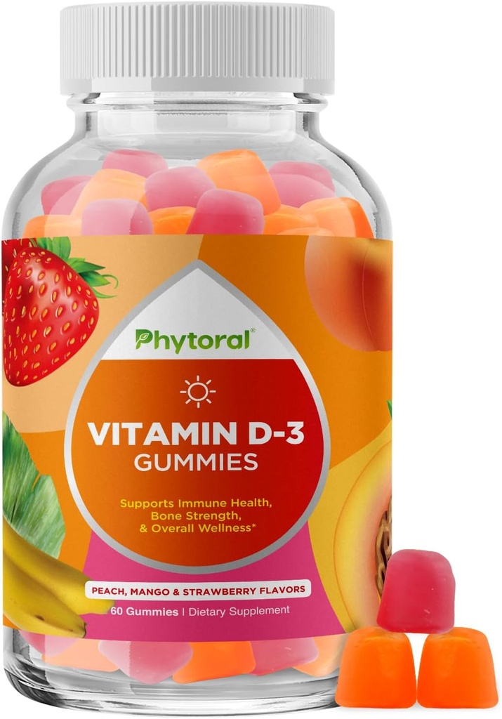 성인을 위한 Chewable 비타민 D Gummies - 봉사 당 D3 2000IU를 가진 맛있는 매일 비타민 D3 Gummies - 글루텐과 젤라틴 자유로운 비 GMO Gummy 성인 Immunity 지원 (1 달)