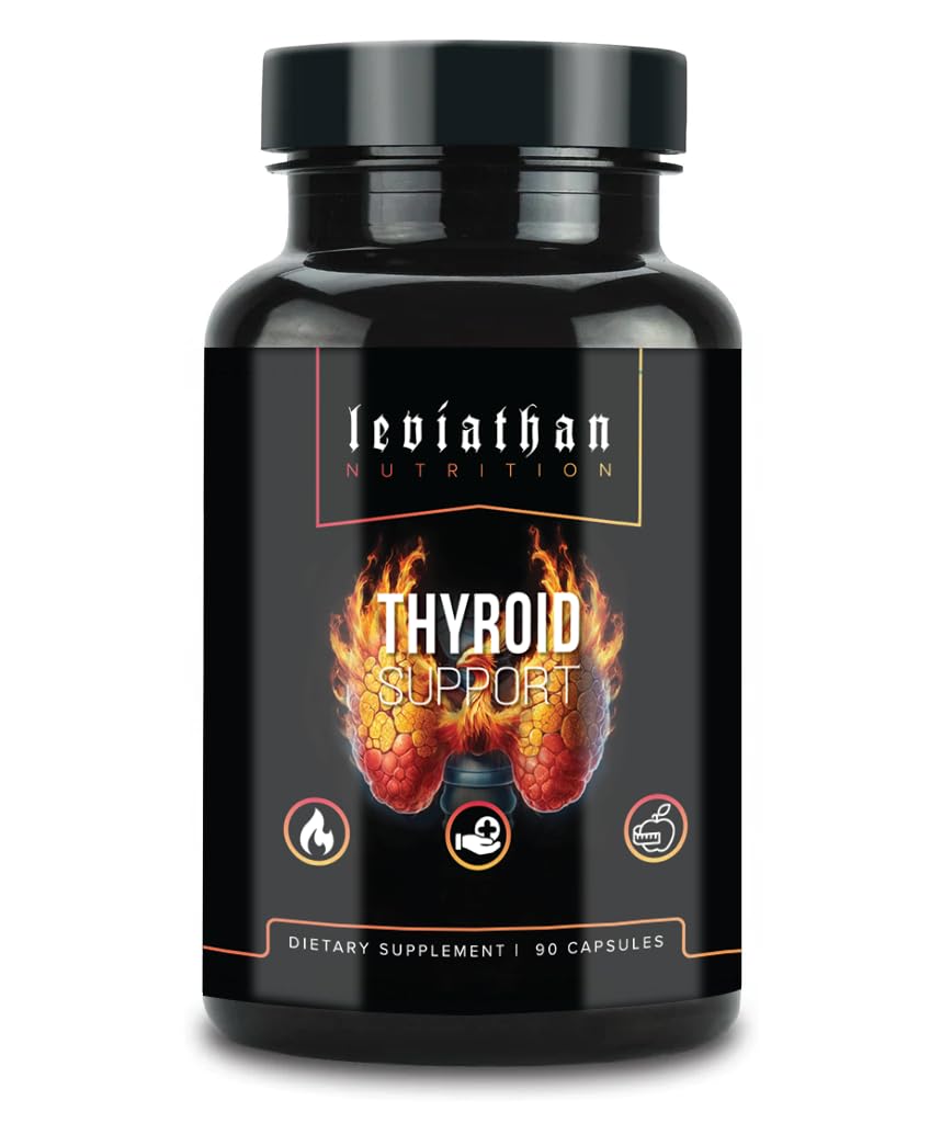 Leviathan Thyroid 지원 | 에너지 & 갑상선 건강 & 면역 보충교재, 셀렌, 아연, 망간, 구리, L 티로신, 여자 & 남자를 위한 Guggul 지원
