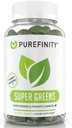 Spirulina, Spinach, Broccoli, Beet Root, Acai 및 기타 야채, All-in-One Veggie Supplement - Non-GMO, Gluten Free, Vegan, 60 카운트와 함께 PUREFINITY 일일 슈퍼 그린 구미