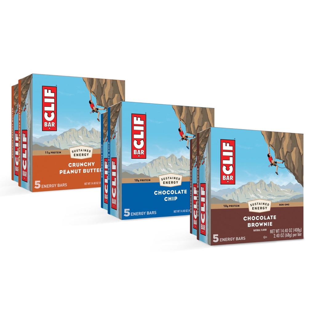 CLIF BAR - 에너지 Protein Bar - 다양한 팩 - 3 가지 맛 - 유기 귀중품 - 에너지 바 - 비 GMO - (30 팩)